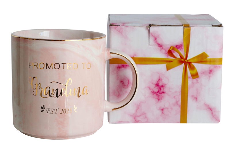 Mecai Grandma Gifts First Time 2025, Promoted To Grandma Est 2025 Mug,New Parents Pregnancy Announcement Prop Cup For Mother - Image 2